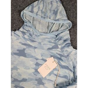 Free Fly Bamboo Lightweight Hoodie II Womens XL Surf Blue Seasmoke Camo AOP NWT